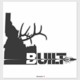 Pegatina Idaho Construyó Elk Hunter Vinyl Decal