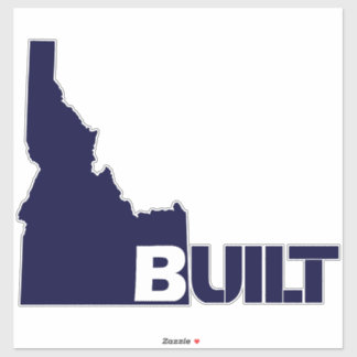 Pegatina Idaho Construyó Vinyl Decal Azul oscuro