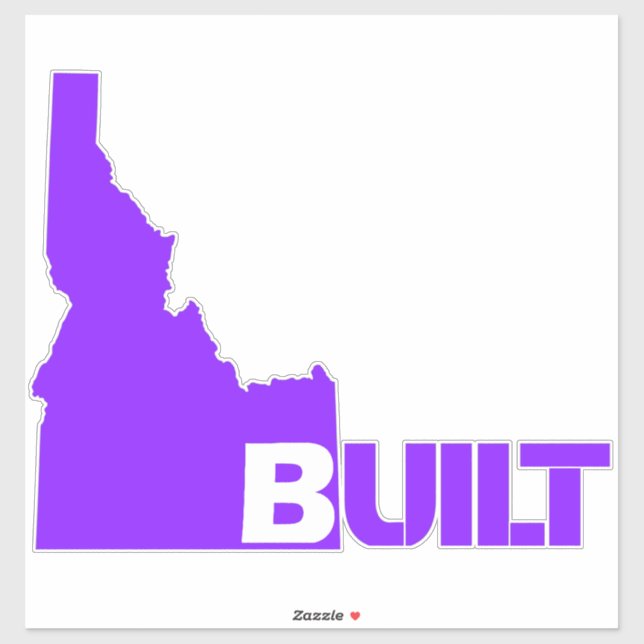 Pegatina Idaho Construyó Vinyl Decal Purple (Hoja)