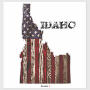 PEGATINA IDAHO PATRIOT BURNT WOOD CLR