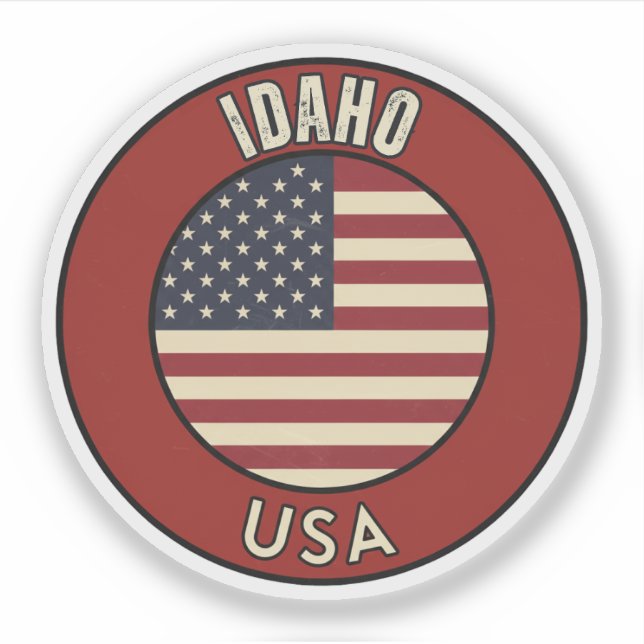 Pegatina Idaho United States (Anverso)