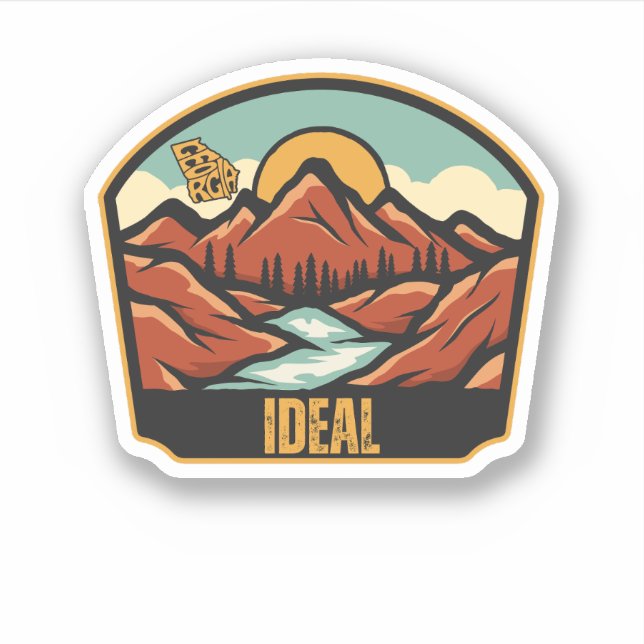 Pegatina Ideal, Georgia (Anverso)
