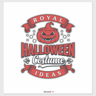 Pegatina Ideas de disfraces vintage de Halloween Vector Dis