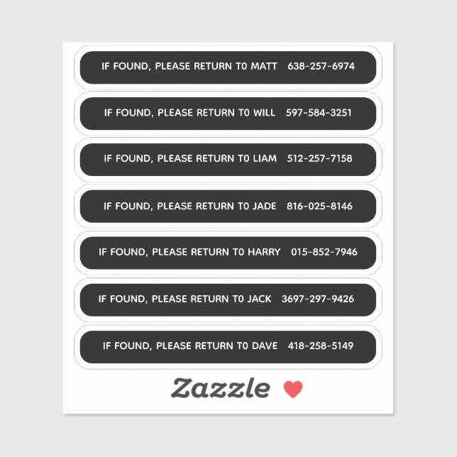 Pegatina Identificación personalizada de las palas de bolas (Hoja)