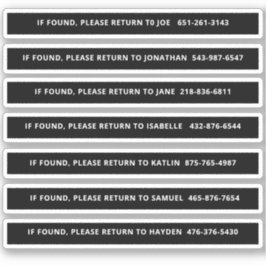 Pegatina Identificación personalizada de las palas de bolas