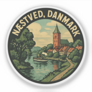 Pegatina Iglesia de Næstved Dinamarca