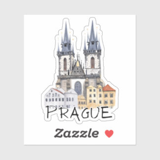 Pegatina Iglesia de Praga Tyn