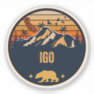 Pegatina Igo, California