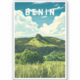 Pegatina Ilustracion Benín Viajes de arte