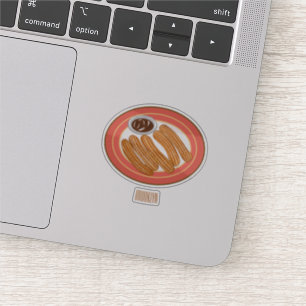 Pegatina Ilustracion Churro personalizado
