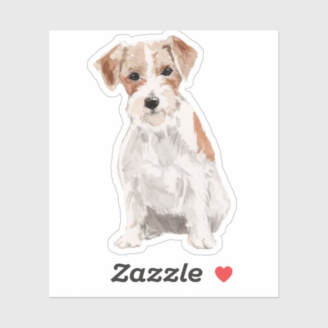 Pegatina Ilustracion Cute Schnauzer para acuarelas (Hoja)