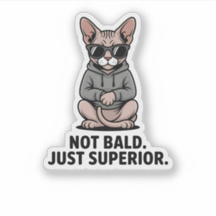Pegatina Ilustración de actitud de gato Sphynx superior