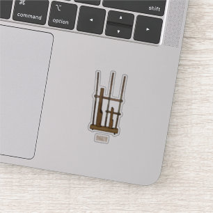 Pegatina Ilustracion de Angklung personalizado