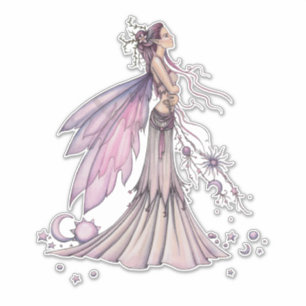 Pegatina Ilustración de arte de fantasía Ziarre Fairy