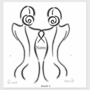 Pegatina Ilustracion de arte femenino Thunder_Cove