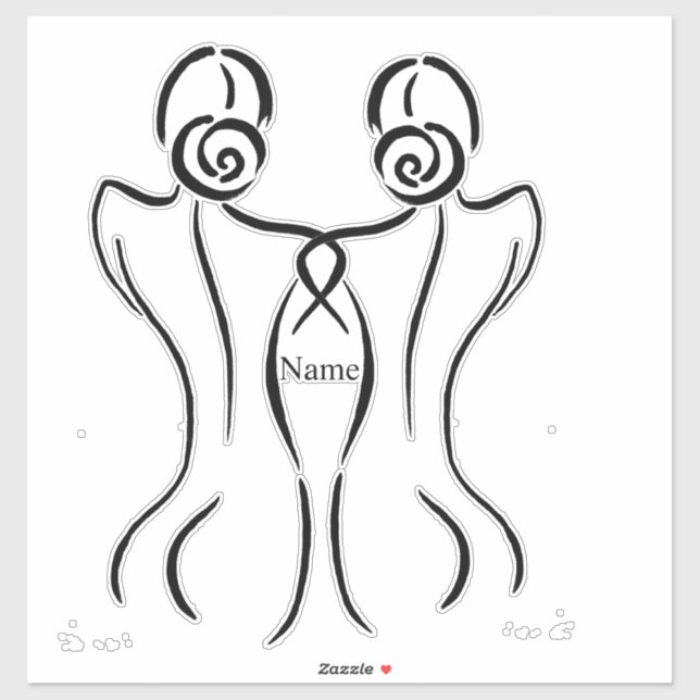 Pegatina Ilustracion de arte femenino Thunder_Cove (Hoja)