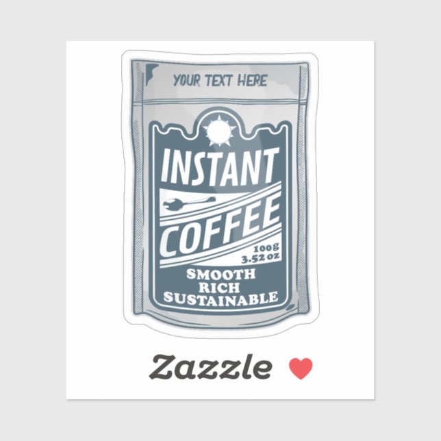 Pegatina Ilustracion de arte instantáneo de café pop (Hoja)
