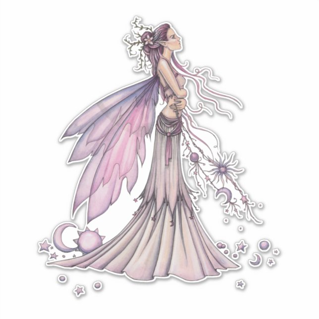 Pegatina Ilustracion de arte Ziarre Fairy Fantasy