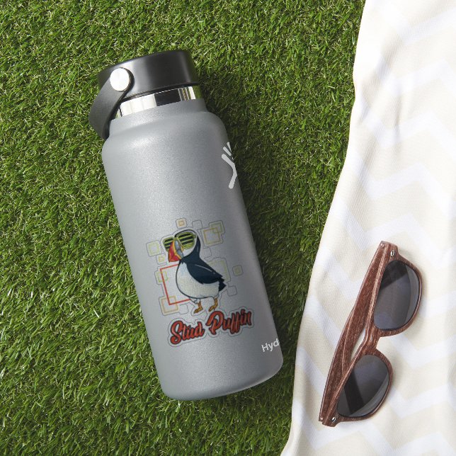 Pegatina Ilustración de Ave Marina Stud Puffin (HydroFlask Insitu)