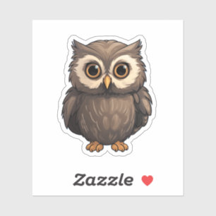 Pegatina ilustracion de búho personalizado