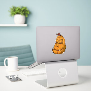 Pegatina Ilustracion de calabaza de Halloween