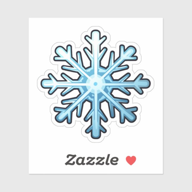 Pegatina ilustracion de copo de nieve personalizado (Hoja)