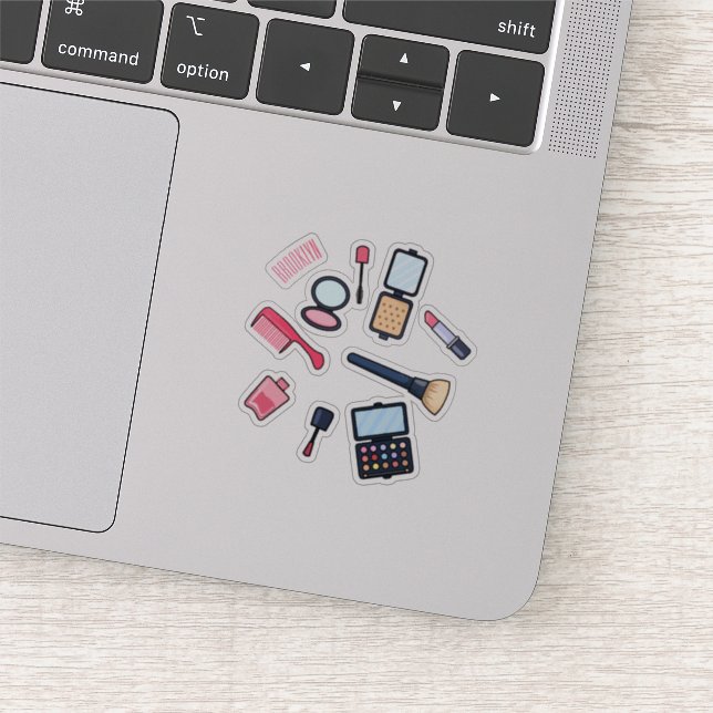 Pegatina Ilustracion de cosméticos/personalizados de maquil (Detalle)