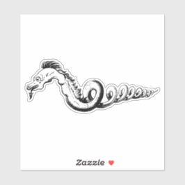 Pegatina Ilustracion de criatura mágico del dragón de serpi