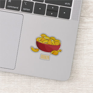 Pegatina Ilustración de dibujos animados de patatas fritas