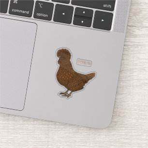 Pegatina Ilustración de dibujos animados de pollo gamuza pu