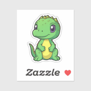 Pegatina ilustracion de dinosaurios personalizados