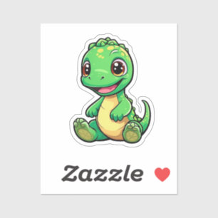 Pegatina ilustracion de dinosaurios personalizados
