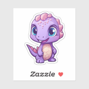 Pegatina ilustracion de dinosaurios personalizados