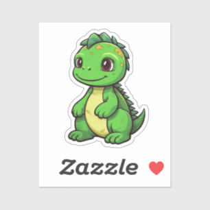 Pegatina ilustracion de dinosaurios personalizados