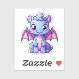 Pegatina ilustracion de dragón personalizado