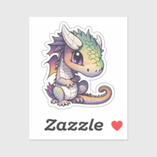 Pegatina ilustracion de dragón personalizado