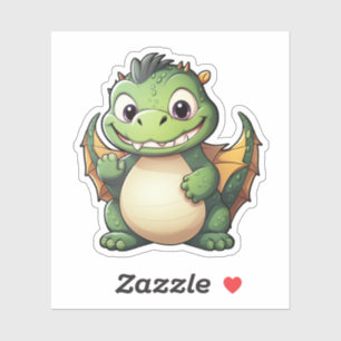 Pegatina ilustracion de dragón personalizado