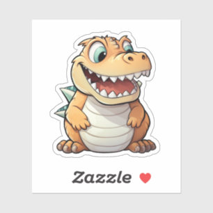 Pegatina ilustracion de dragón personalizado