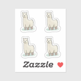 Pegatina Ilustracion de Llama Cute - Adorable y Llama Calm
