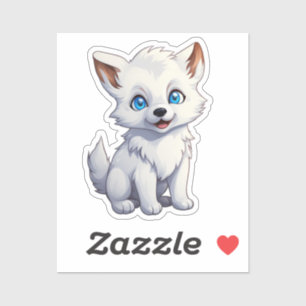 Pegatina ilustracion de lobo personalizado