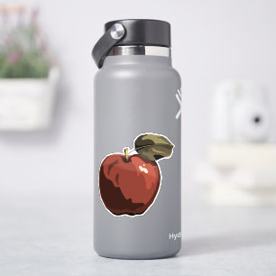 Pegatina Ilustracion de manzana roja