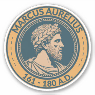 Pegatina Ilustración de Marcus Aurelio Emperador Romano Ins
