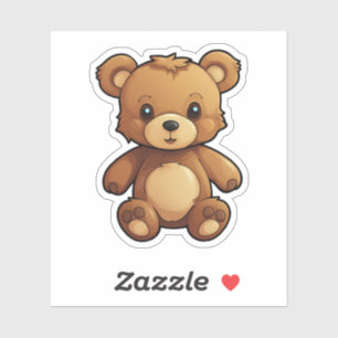 Pegatina ilustracion de oso personalizado