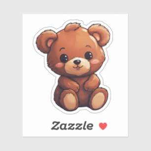 Pegatina ilustracion de oso personalizado