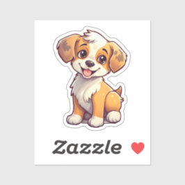 Pegatina Ilustracion de perro de dibujos animados