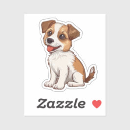 Pegatina Ilustracion de perro de dibujos animados