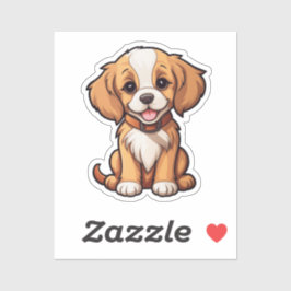 Pegatina Ilustracion de perro de dibujos animados