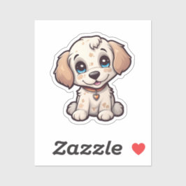 Pegatina Ilustracion de perro de dibujos animados