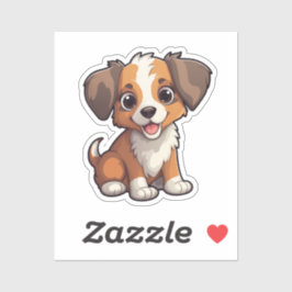 Pegatina Ilustracion de perro de dibujos animados