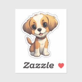 Pegatina Ilustracion de perro de dibujos animados